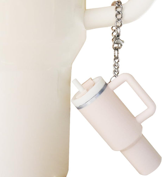 Llavero con dijes en forma de taza pequeña para asa de vaso Stanley de 40 oz