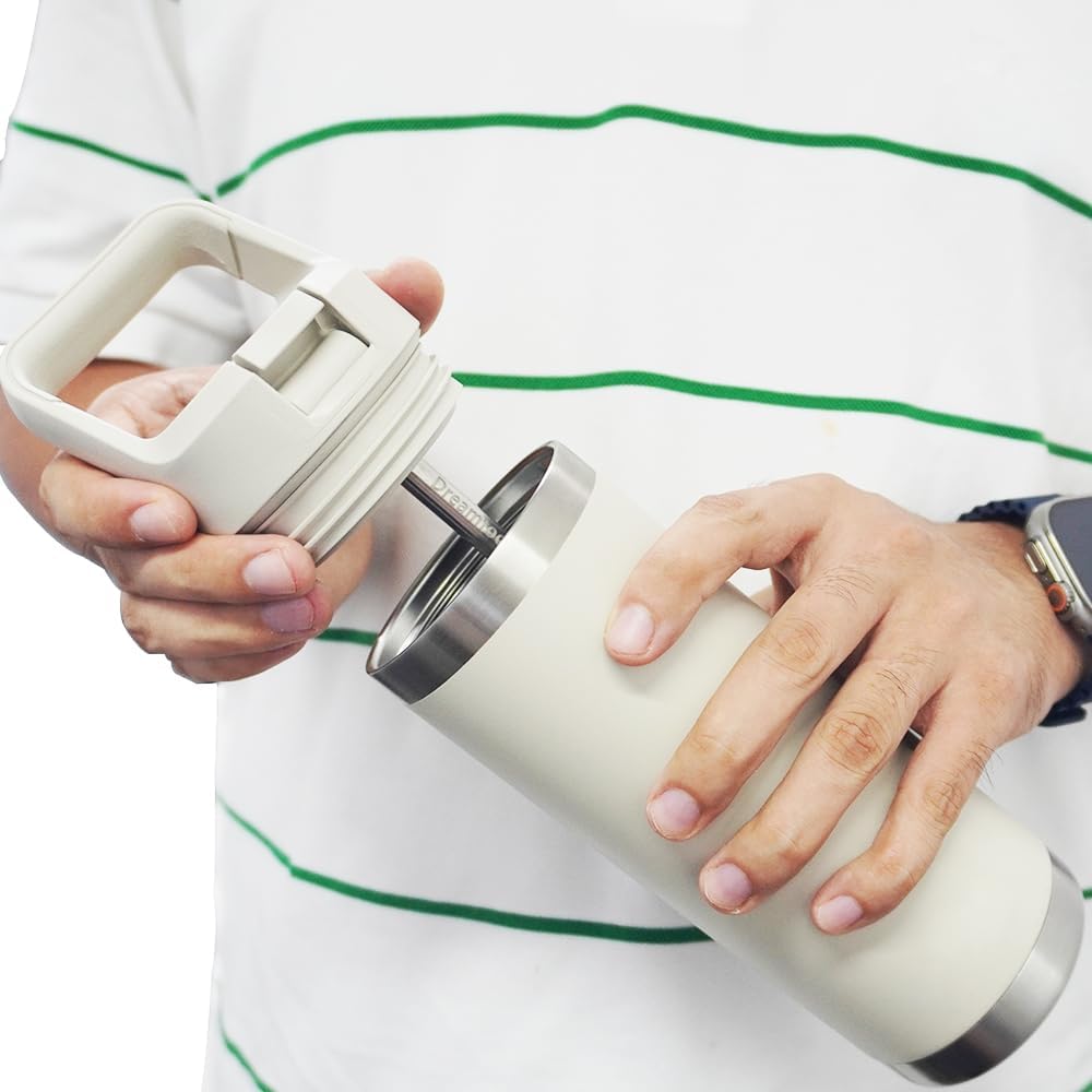 Dreamfocus Reusable Metal Straws Replacement Stainless Steel for YETI RAMBLER Straw Bottle 12/18/26 oz 6-Pack