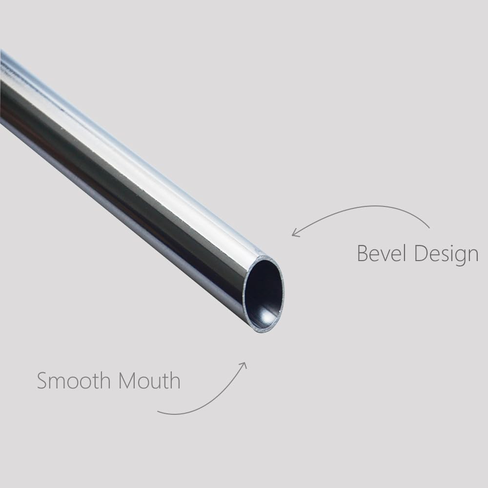 Dreamfocus Reusable Metal Straws Replacement Stainless Steel for YETI RAMBLER Straw Bottle 12/18/26 oz 6-Pack