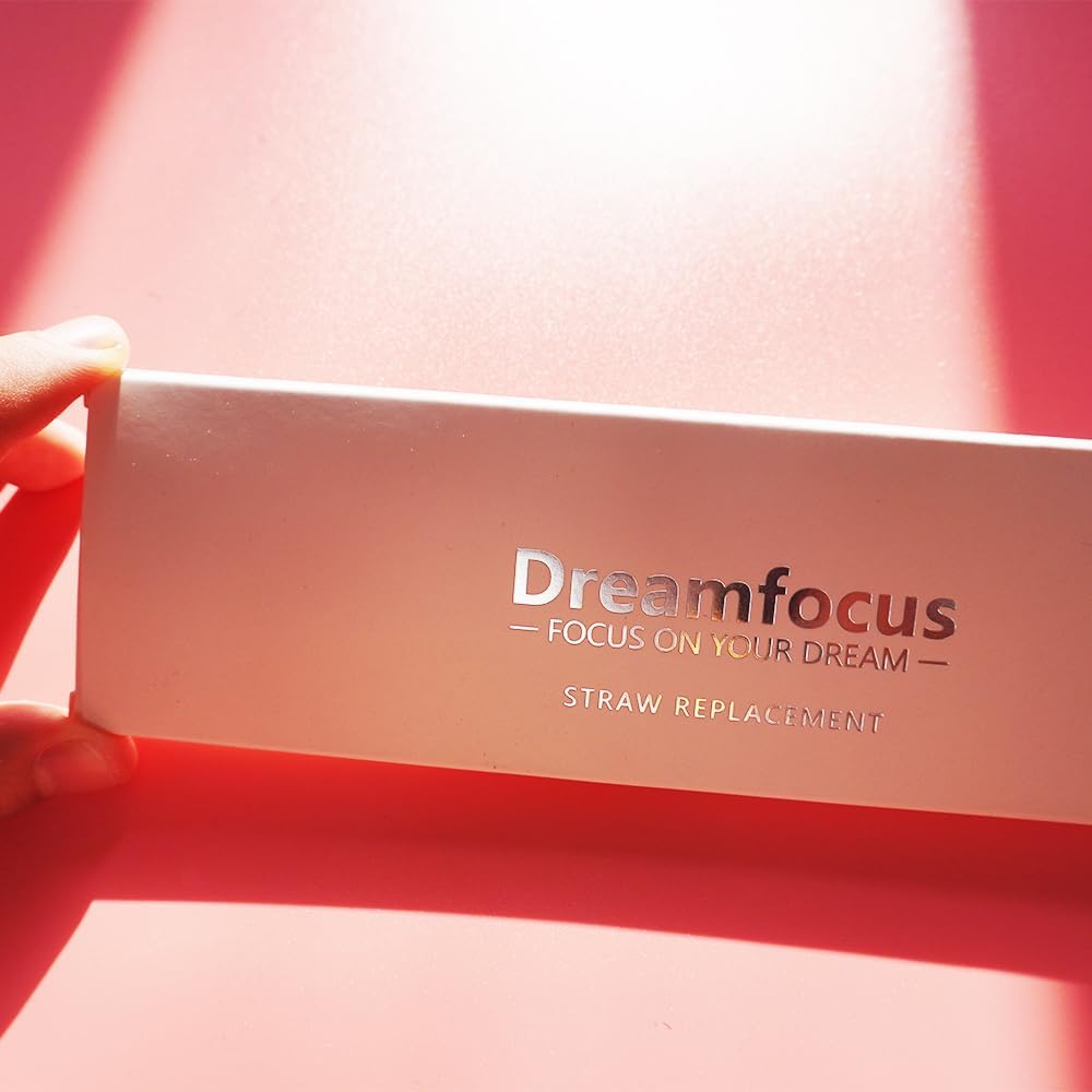 Dreamfocus Reusable Metal Straws Replacement Stainless Steel for Hydro Flask Travel Tumbler 24/32/40 oz 6-Pack