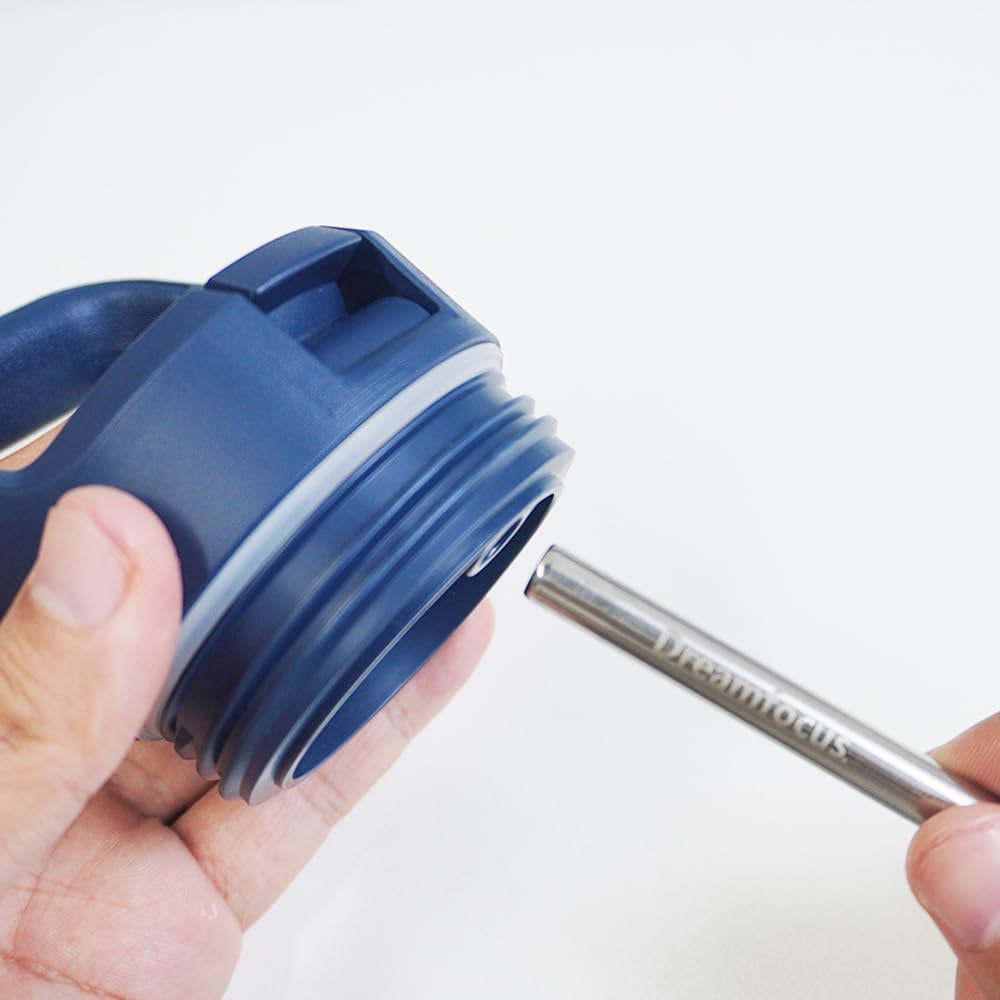 Dreamfocus Reusable Metal Straws Replacement Stainless Steel for YETI RAMBLER Straw Bottle 12/18/26 oz 6-Pack