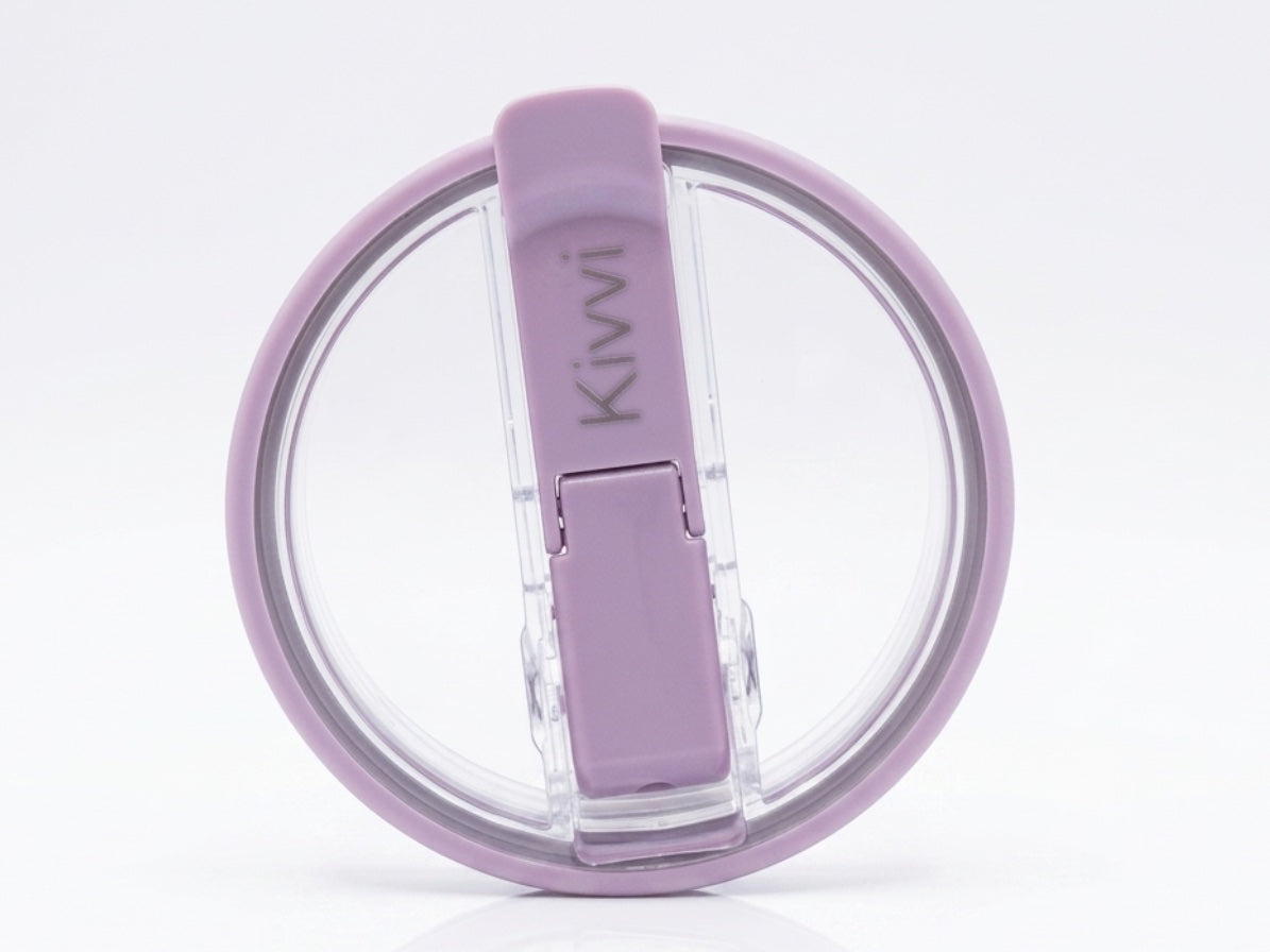 Kivvi Replacement Lid for 40oz Tumbler, Spill-Resistant Splash-Proof Water Bottle Lid with Straw, Dust-Proof Rotating Cover for Travel Mug Car Cup , Purple