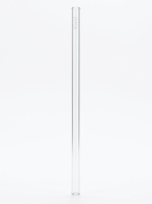 Kivvi Reusable Glass Straw, Premium Borosilicate Glass Drinking Straw, Clear Straight Straw for Iced Coffee, Smoothies, and Cocktails