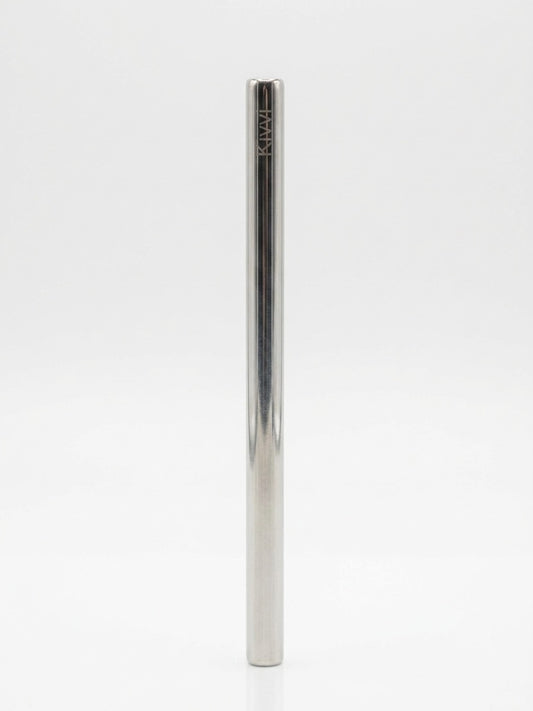 Kivvi Reusable Stainless Steel Straw, Food-Grade Metal Drinking Straw Compatible, Straight Silver Straw for Iced Coffee, Smoothies, and Juice