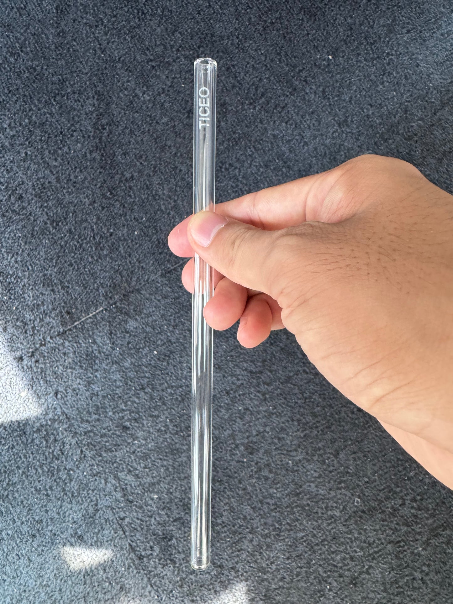 TICEO Reusable Clear Glass Straws | Premium High Borosilicate Glass Drinking Straw for Tumblers, Iced Coffee & Smoothies