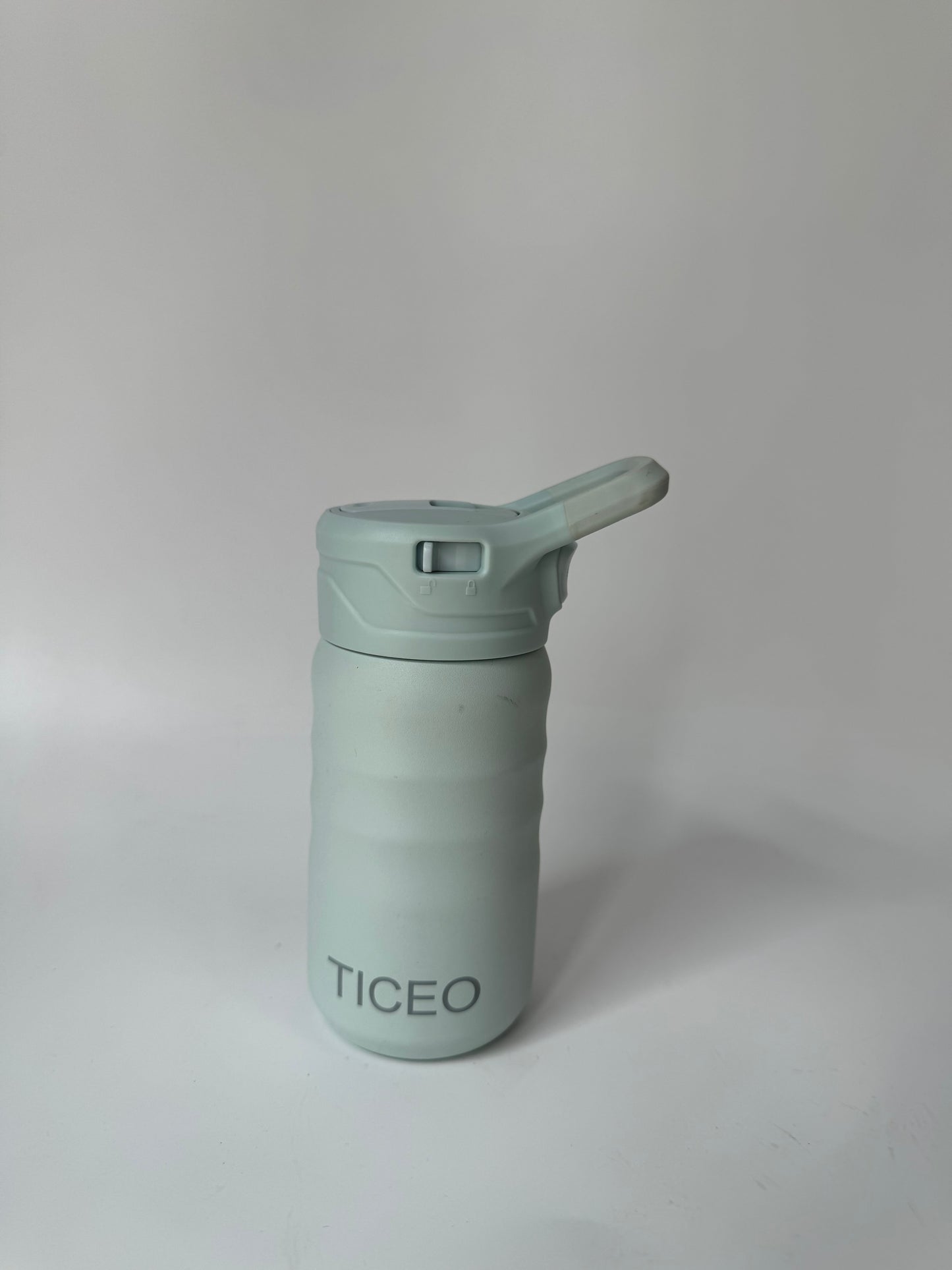 TICEO 12 oz Insulated Stainless Steel Sports Water Bottle with Flip-Up Straw Lid, Safety Lock & Carry Loop