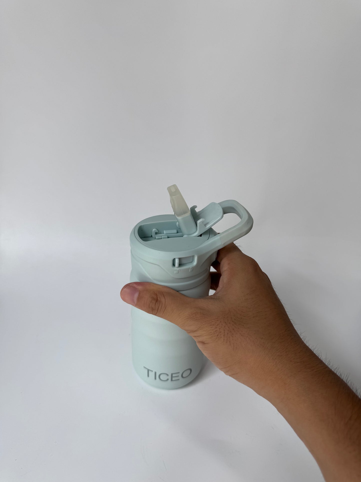 TICEO 12 oz Insulated Stainless Steel Sports Water Bottle with Flip-Up Straw Lid, Safety Lock & Carry Loop