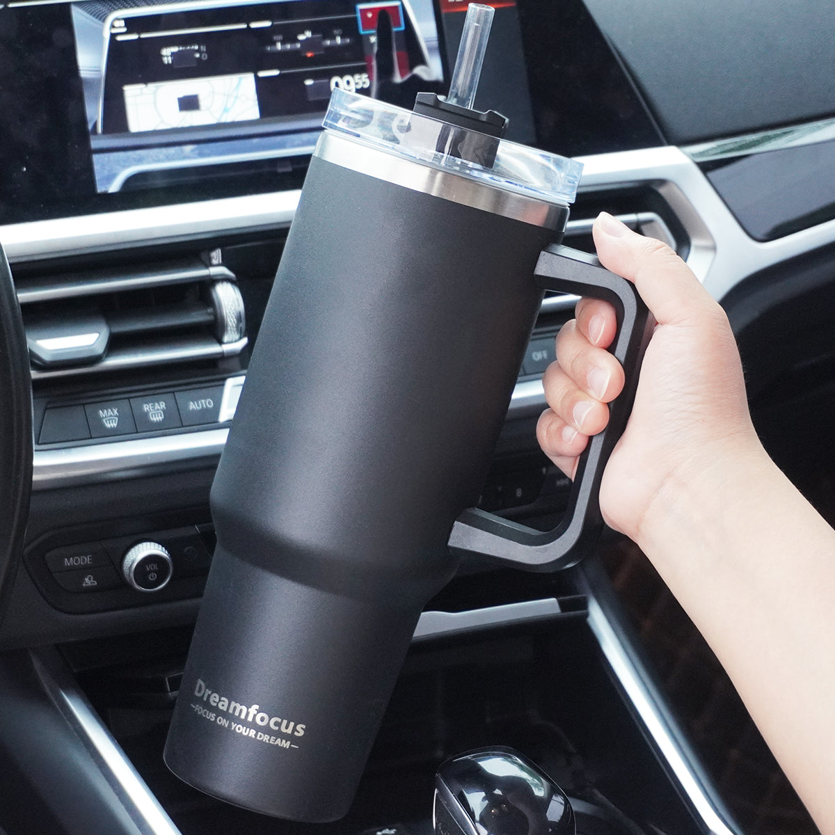 Dreamfocus 40 oz Tumbler with Handle Straw and Lid